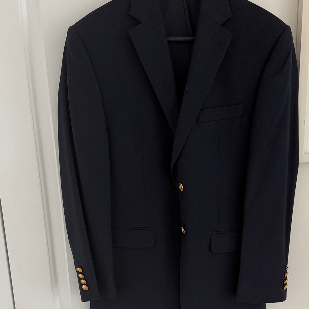 Lauren Ralph Lauren Dark Blazer with Gold Accents